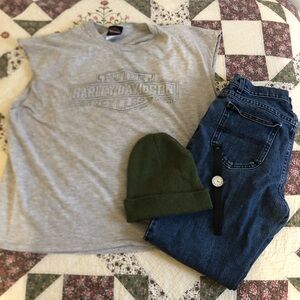 Harley Davidson gray cut off tank